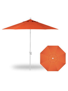 9' Push Button Tilt Umbrella - White / Sunset
